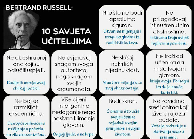 BERTRAND RUSSELLOVI SAVJETI UČITELJIMA I UČITELJICAMA