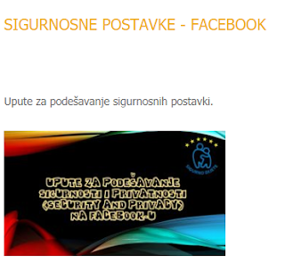 SIGURAN INTERNET – SIGURNOSNE POSTAVKE FACEBOOK