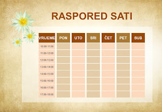 RASPORED SATI POWER POINT