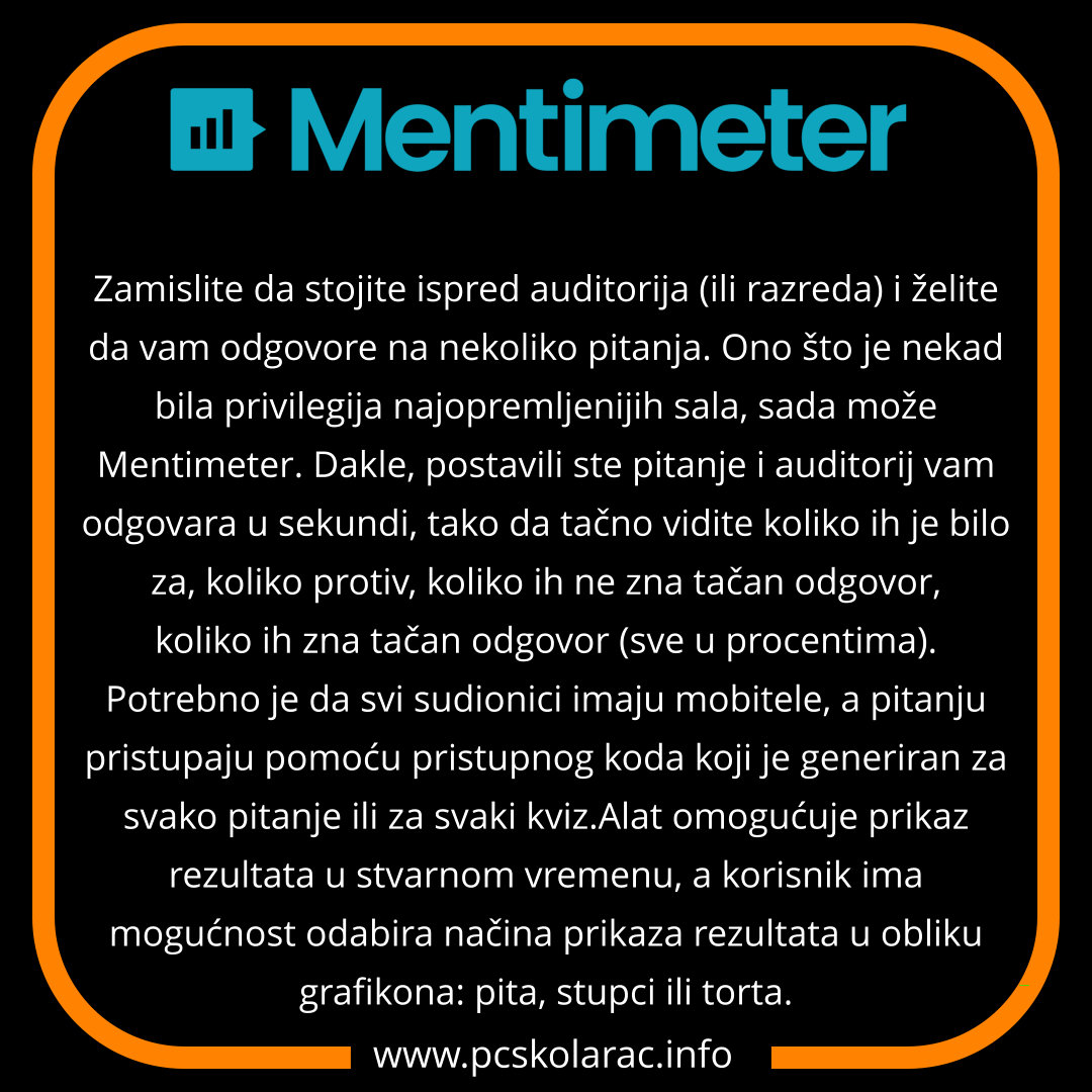 DIGITALNI ALATI – MENTIMETER