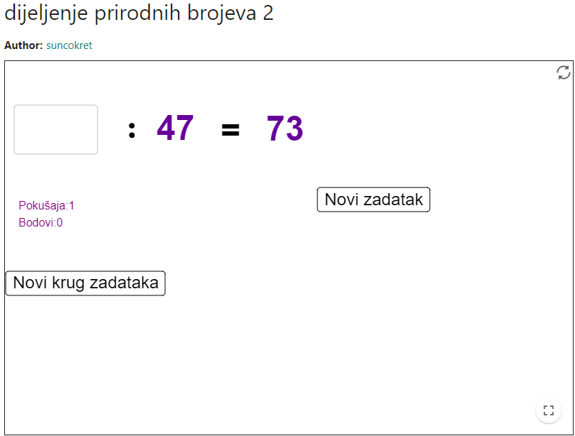 DIGITALNI ALATI – GEOGEBRA (DIJELJENJE PRIRODNIH BROJEVA)