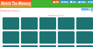 DIGITALNI ALATI – MATCH THE MEMORY (Dijeljenje brojem 2)