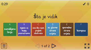 DIGITALNI ALATI – WORDWALL (ŠTA JE VIDIK – 3 RAZRED)