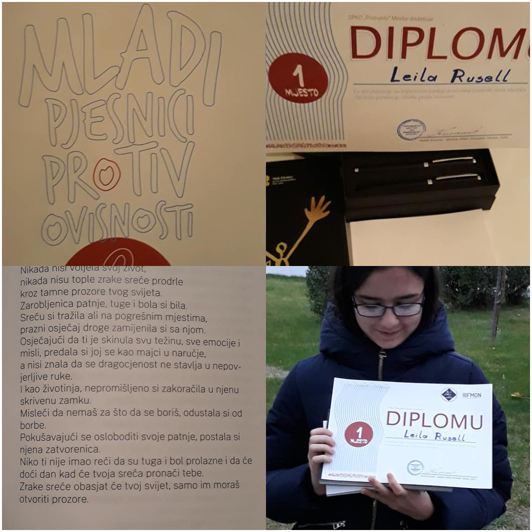 TAKMIČENJE – MLADI PJESNICI PROTIV OVISNOSTI