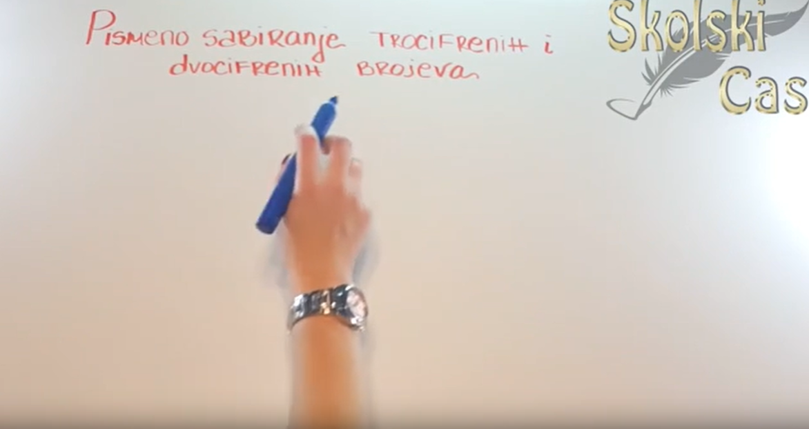 ONLINE NASTAVA – PISMENO SABIRANJE TROCIFRENIH I DVOCIFRENIH BROJEVA