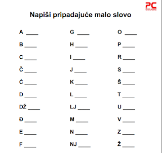 PISANJE VELIKIH I MALIH SLOVA