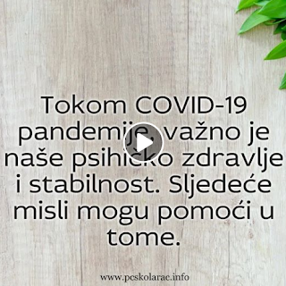 PSIHIČKO ZDRAVLJE U VRIJEME PANDEMIJE