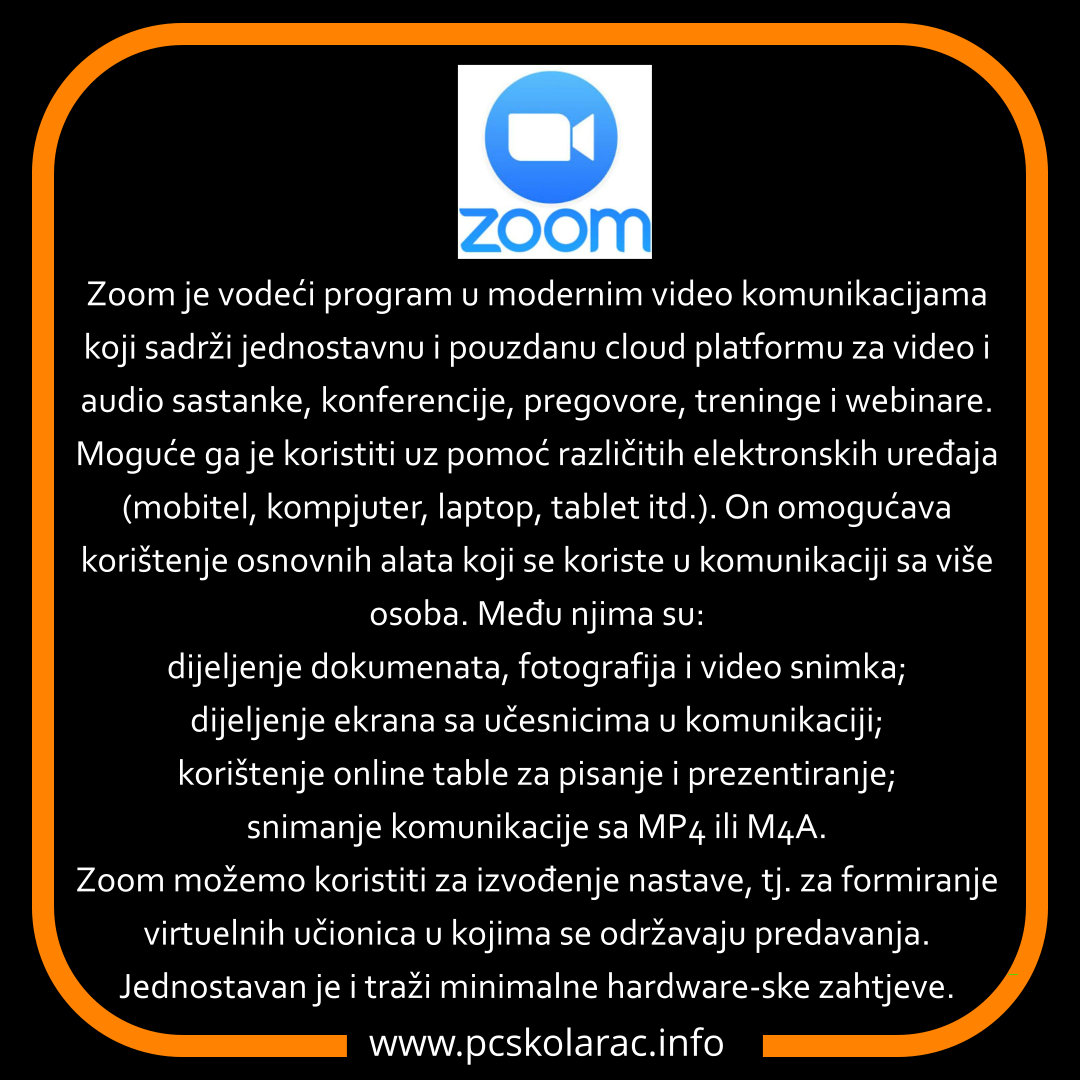 ZOOM – NAJBOLJI PROGRAM ZA ONLINE KOMUNIKACIJU