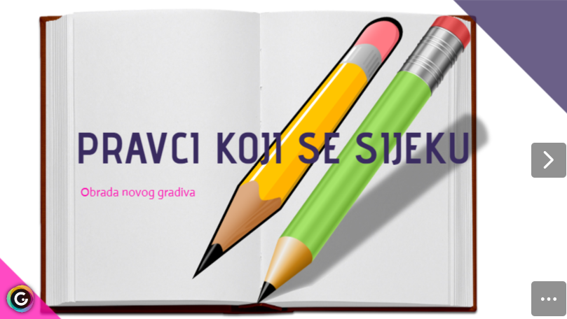 DIGITALNI ALATI – GENIALLY – MATEMATIKA – PRAVCI KOJI SE SIJEKU