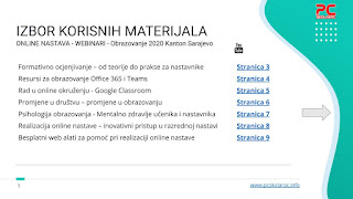 ONLINE NASTAVA – WEBINARI – OBRAZOVANJE KANTON SARAJEVO – UNICEF