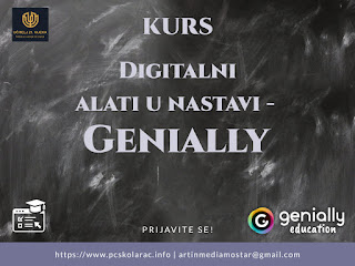 POČEO AVGUSTOVSKI ROK ZA PRIJAVU NA KURS DIGITALNI ALATI U NASTAVI – GENIALLY
