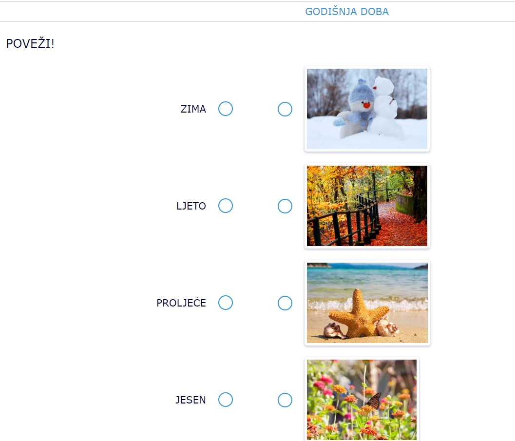 DIGITALNI ALATI – BOOKWIDGETS – GODIŠNJA DOBA