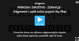 DIGITALNI ALATI – WORDWALL -PRIRODA I DRUŠTVO – ZDRAVLJE