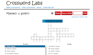 DIGITALNI ALATI – CROSSWORD LABS – MJESECI U GODINI
