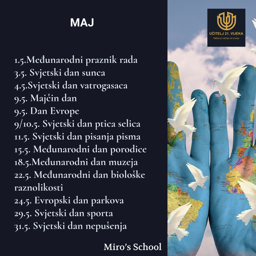 ZNAČAJNA OBILJEŽAVANJA U MAJU