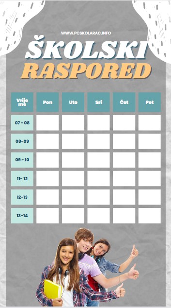 ŠKOLSKI RASPORED (PREUZMI)